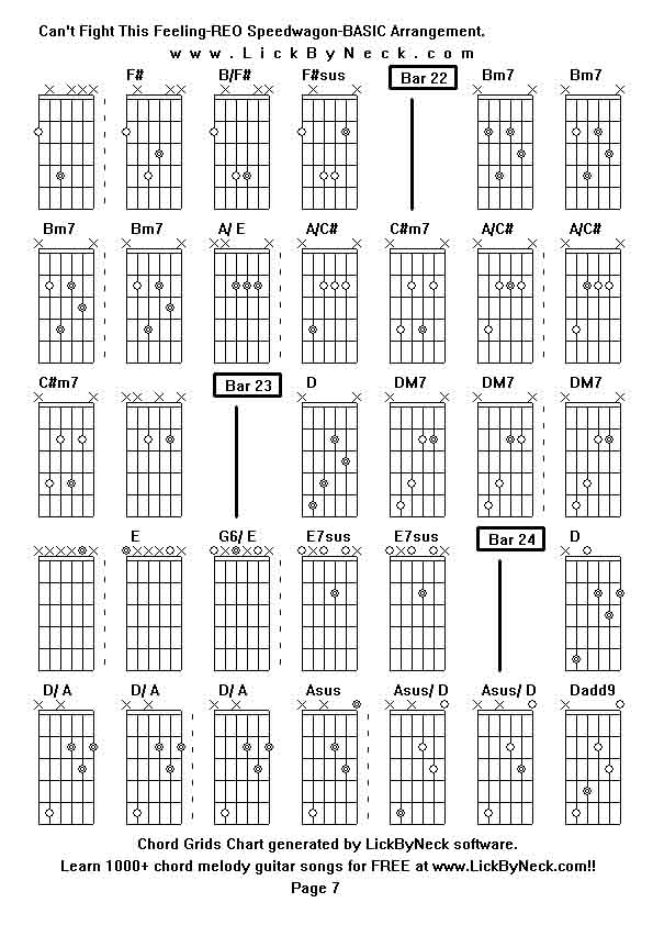 Chord Grids Chart of chord melody fingerstyle guitar song-Can't Fight This Feeling-REO Speedwagon-BASIC Arrangement,generated by LickByNeck software.